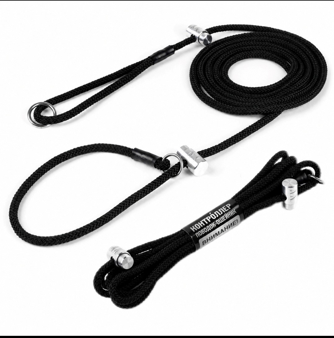 Controller Leash — rope training leash with aluminum lock