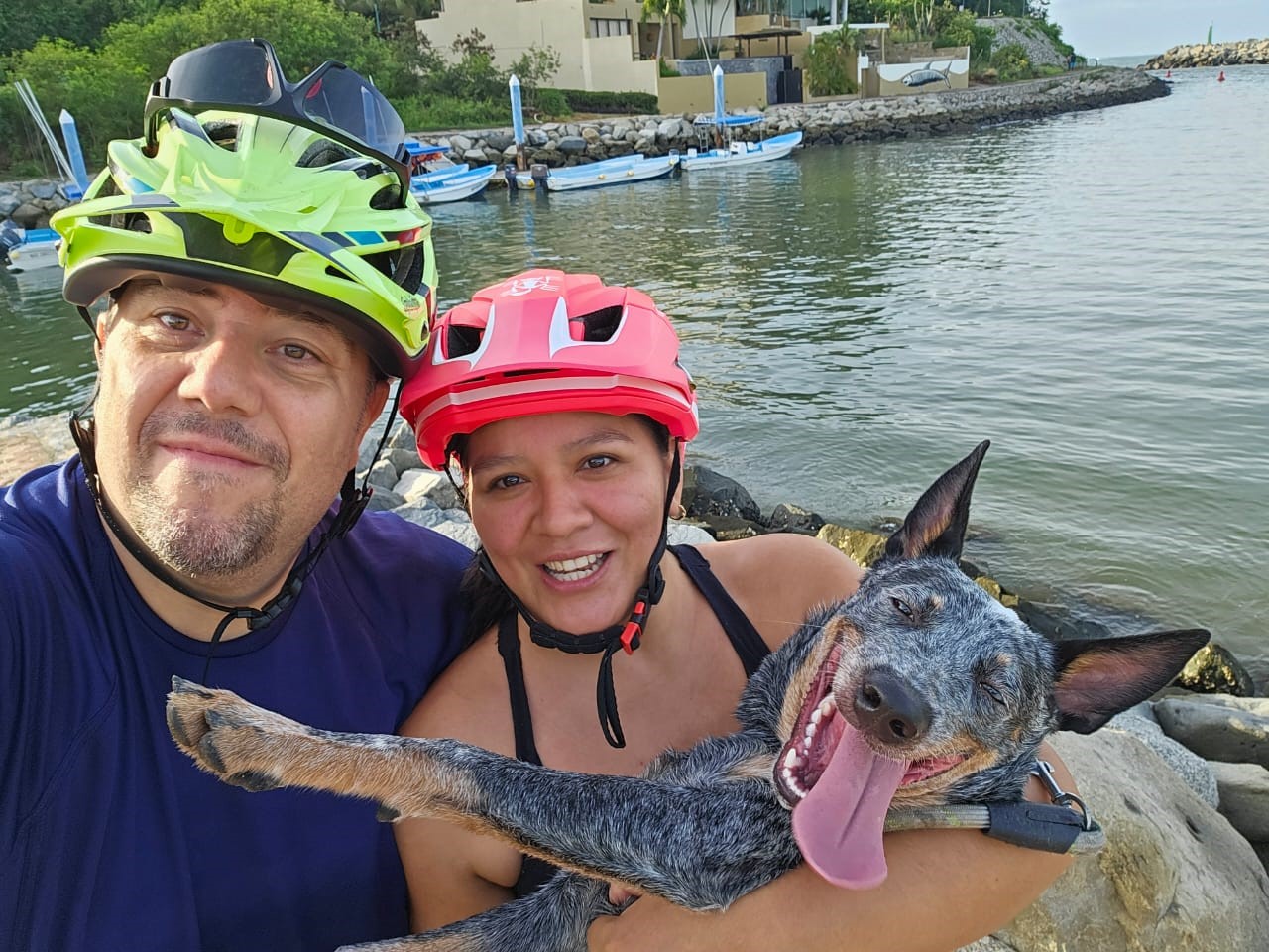 Edgar and Julieta with their Australian Cattle Dog Camilo